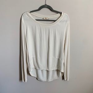 Cream Long-Sleeves Blouse